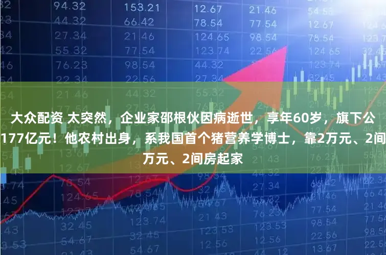 大众配资 太突然，企业家邵根伙因病逝世，享年60岁，旗下公司市值177亿元！他农村出身，系我国首个猪营养学博士，靠2万元、2间房起家