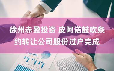徐州赤盈投资 皮阿诺鼓吹条约转让公司股份过户完成