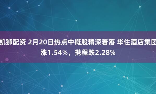 凯狮配资 2月20日热点中概股精深着落 华住酒店集团涨1.54%，携程跌2.28%