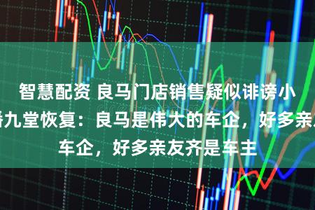 智慧配资 良马门店销售疑似诽谤小米汽车，潘九堂恢复：良马是伟大的车企，好多亲友齐是车主
